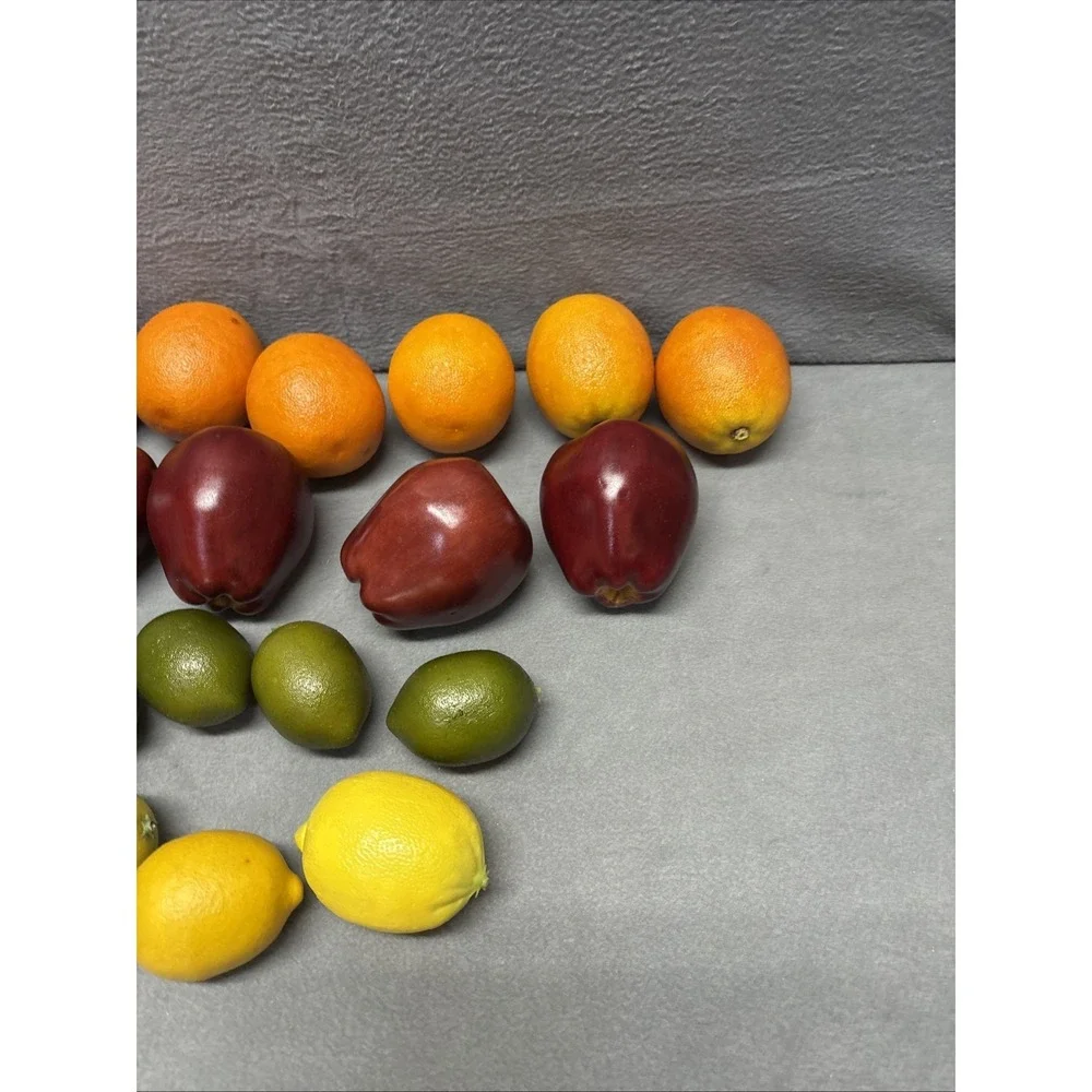 Vintage Faux Fruit Lot Mixed Life-Sized Artificial Fruit Mid-Century Decor